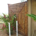 pared rústica de bambú - rustic bamboo wall