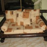 sofá doble rústico - rustic double sofa